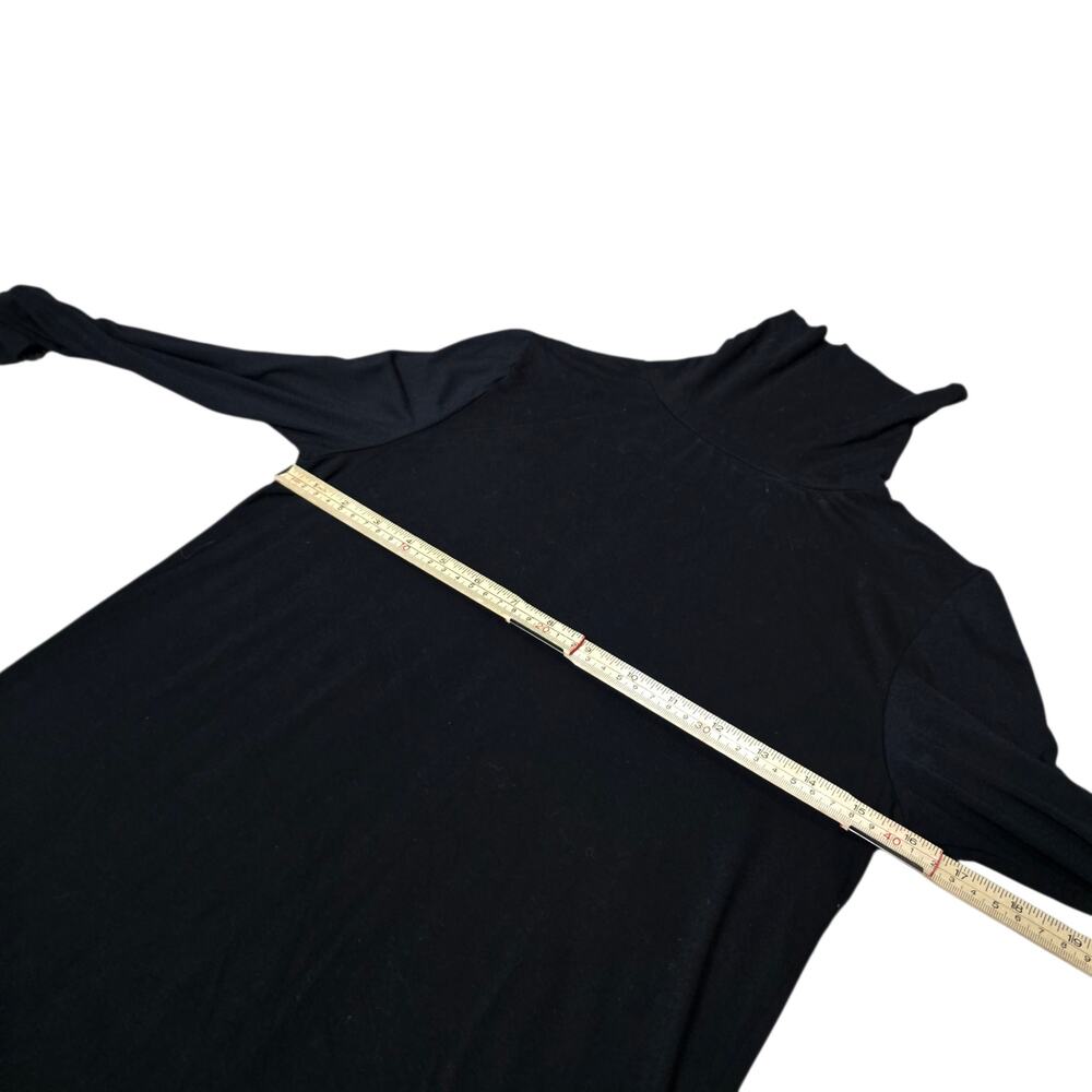 L'Agence Aja Turtleneck Black Three Quarter Sleeves Luxury Shirt Blouse Medium - Picture 7 of 8